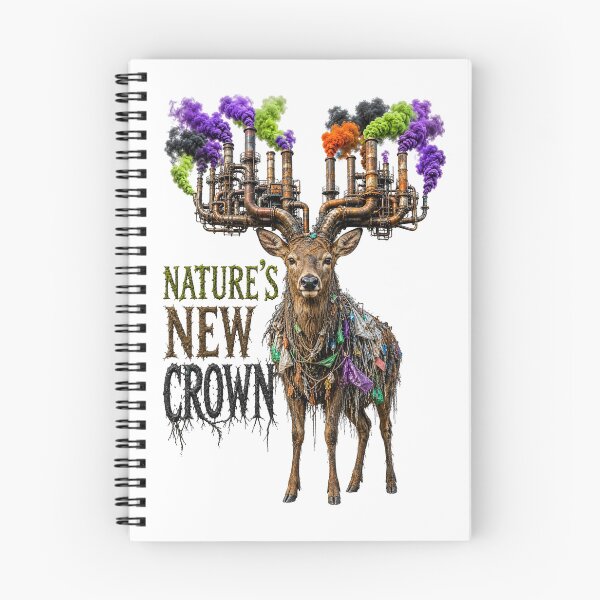 Item preview, Nature's New Crown – Pollution Deer Environmental Surreal Art designed and sold by puzzell.