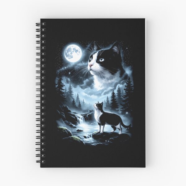 Item preview, Tuxedo Cat Howling to the Moon Vintage designed and sold by Hedoraxe.