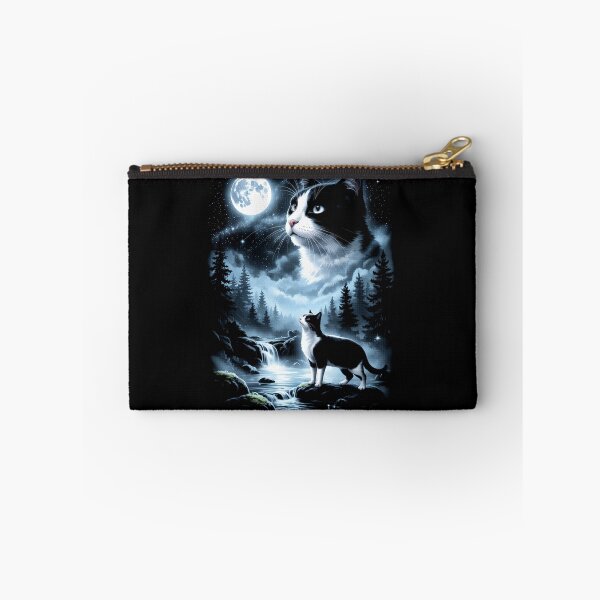 Item preview, Tuxedo Cat Howling to the Moon Vintage designed and sold by Hedoraxe.