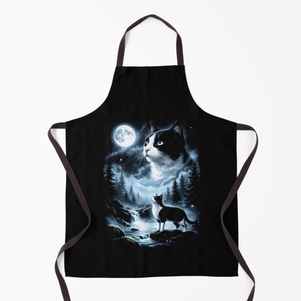 Item preview, Tuxedo Cat Howling to the Moon Vintage designed and sold by Hedoraxe.