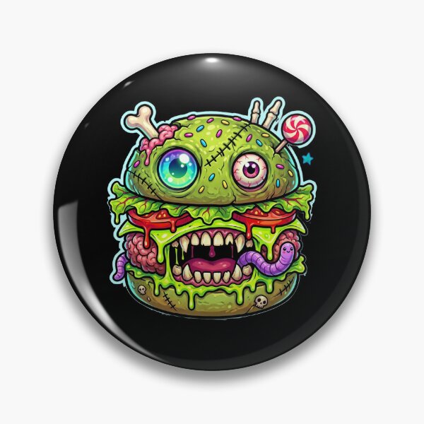 Item preview, Zombie Cheeseburger Kawaii Pop Art designed and sold by redsharkuk.