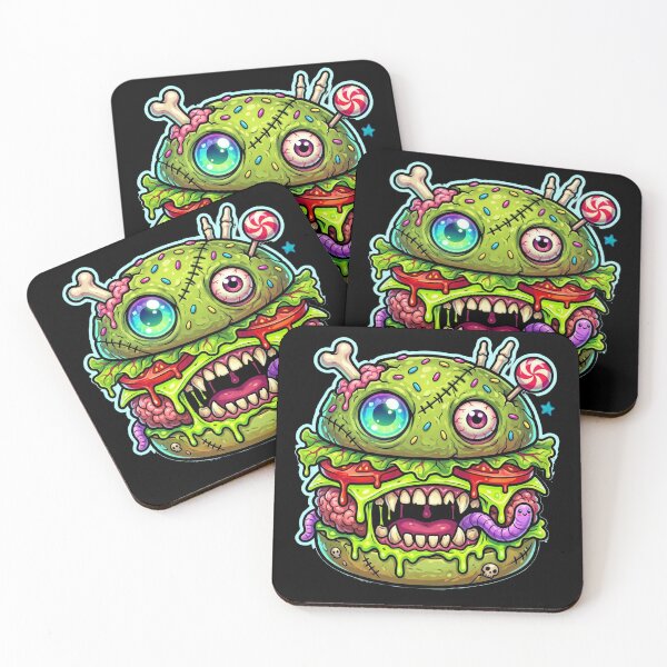 Item preview, Zombie Cheeseburger Kawaii Pop Art designed and sold by redsharkuk.