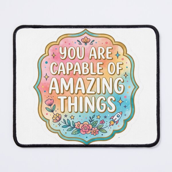 Item preview, YOU ARE CAPABLE OF AMAZING THINGS designed and sold by The Sticker Treasury.