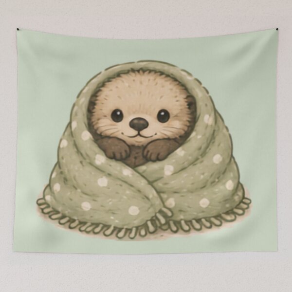 Item preview, Blanket Burrito Sea Otter Pup designed and sold by MellowMunchkins.