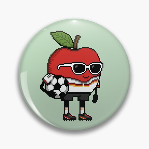 Item preview, Apple Pixel in a Soccer Uniform 10 designed and sold by White Rim Mates.