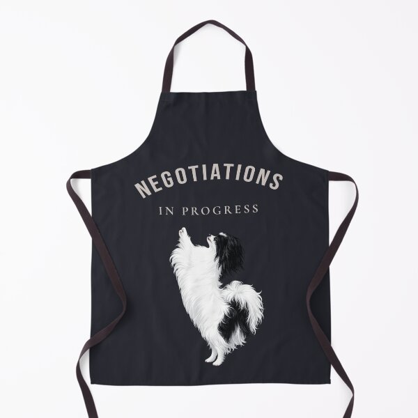 Item preview, Negotiations In Progress | Funny Papillon Dog Premium Illustration designed and sold by PapillonArtStudio.