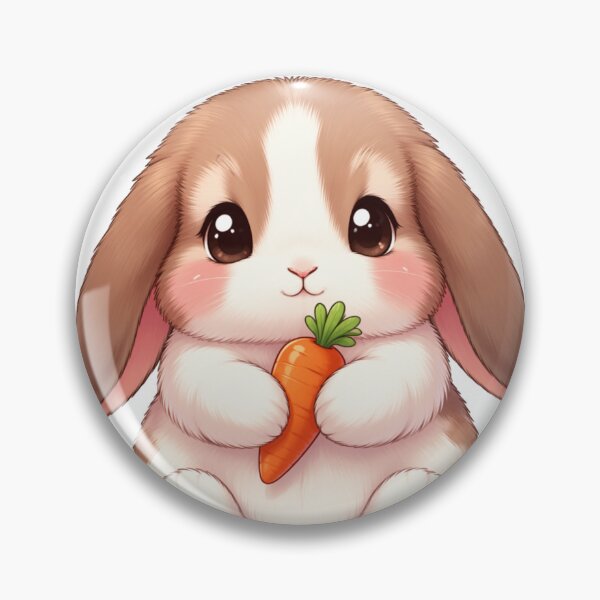 Item preview, Cute Holland Lop Bunny — Kawaii Chibi Sticker designed and sold by NUFADE.