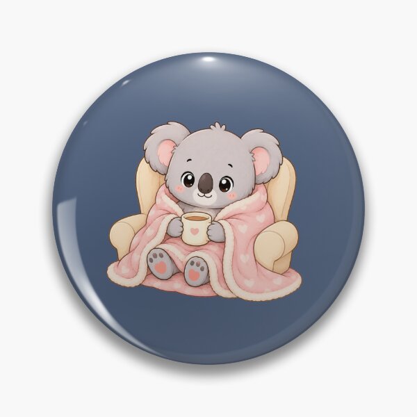 Artikelvorschau, Cute Koala Cozy Blanket Hot Cocoa Kawaii Illustration entworfen und verkauft von Seculinator.