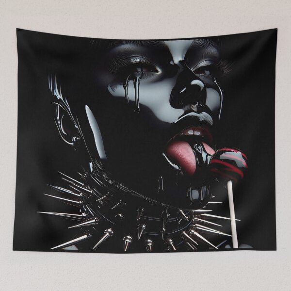 Item preview, Black Latex Spikes Licking Lollipop designed and sold by Voodoo Store Paranormal Collections.