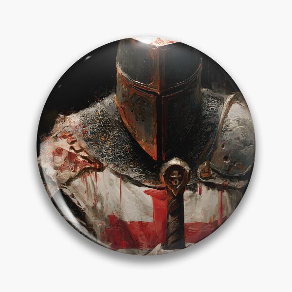 Item preview, Templar Knight Standing Guard Crusader Medieval Warrior Art designed and sold by GrinGalore.