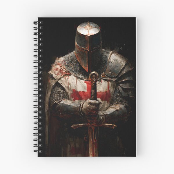 Item preview, Templar Knight Standing Guard Crusader Medieval Warrior Art designed and sold by GrinGalore.
