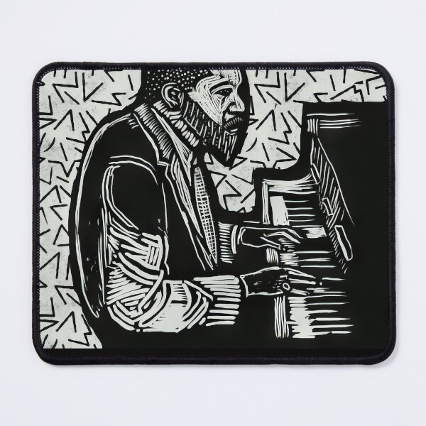 Item preview, Thelonious Monk Legendary Jazz Piano Player Linotype Art Original Design - Gift for Vinyl Collector, Jazz Fan or Musician #719 designed and sold by vistalyn.