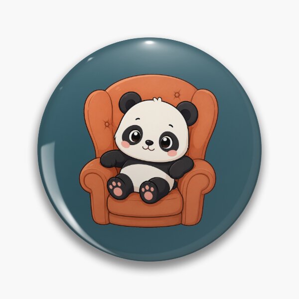 Artikelvorschau, Cute Panda Relaxing Armchair Kawaii Cozy Home Illustration entworfen und verkauft von Seculinator.