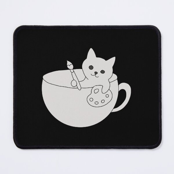 Item preview, Artist Cat Painting Inside a Coffee Cup  designed and sold by LeshanArt.