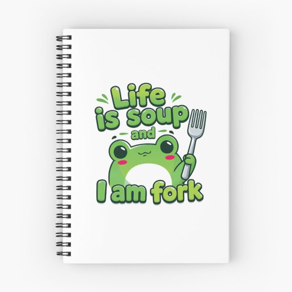 Item preview, Life Is Soup And I Am Fork Frog Lover Humor Food Saying designed and sold by JonesFlora2025.