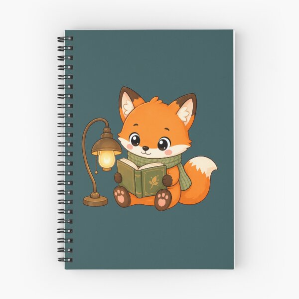 Item preview, Cute Fox Reading Book Cozy Kawaii Autumn Illustration designed and sold by Seculinator.