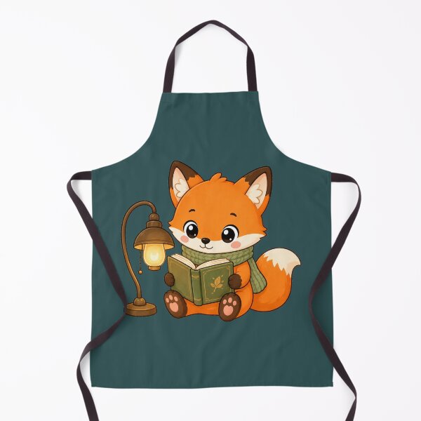 Item preview, Cute Fox Reading Book Cozy Kawaii Autumn Illustration designed and sold by Seculinator.