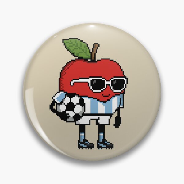 Item preview, Apple Pixel in a Soccer Uniform 14 designed and sold by White Rim Mates.