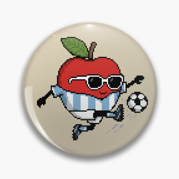 Item preview, Apple Pixel in a Soccer Uniform 16 designed and sold by White Rim Mates.