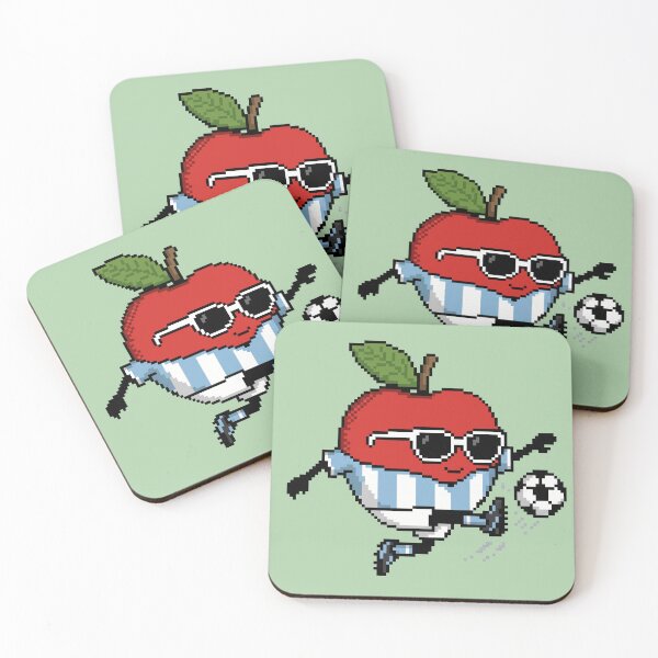 Item preview, Apple Pixel in a Soccer Uniform 16 designed and sold by White Rim Mates.