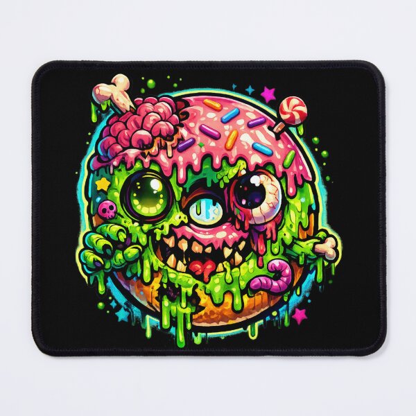 Item preview, Zombie Pink Iced Sprinkle Donut Kawaii Horror Pop Art  designed and sold by redsharkuk.