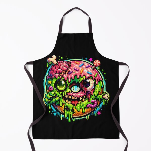 Item preview, Zombie Pink Iced Sprinkle Donut Kawaii Horror Pop Art designed and sold by redsharkuk.