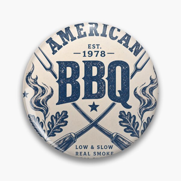 Item preview, American BBQ Grill Master Vintage Style Design designed and sold by MajdoArt.