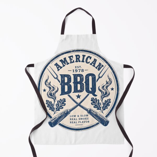 Item preview, American BBQ Grill Master Vintage Style Design designed and sold by MajdoArt.