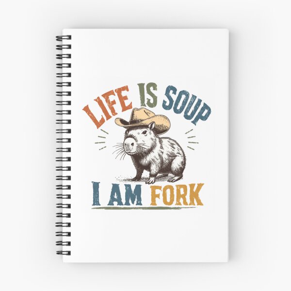Item preview, Life Is Soup I Am Fork Capybara Cowboy Funny Animal Lover designed and sold by JonesFlora2025.