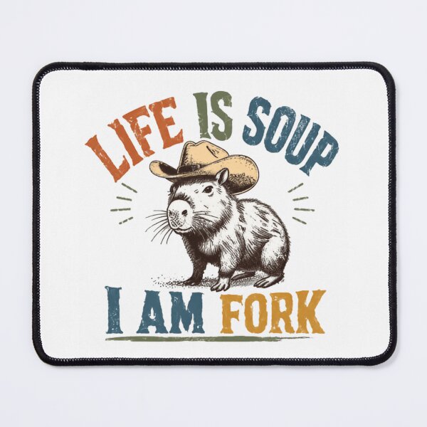 Item preview, Life Is Soup I Am Fork Capybara Cowboy Funny Animal Lover designed and sold by JonesFlora2025.