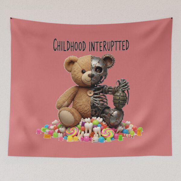 Item preview, Childhood Interrupted – Broken Teddy Bear, Lost Innocence & Childhood Trauma designed and sold by puzzell.