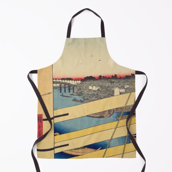 Item preview, Hiroshige Nihonbashi Edobashi Bridge Vintage Japanese Woodblock Print Ukiyo-e designed and sold by vekotpu.