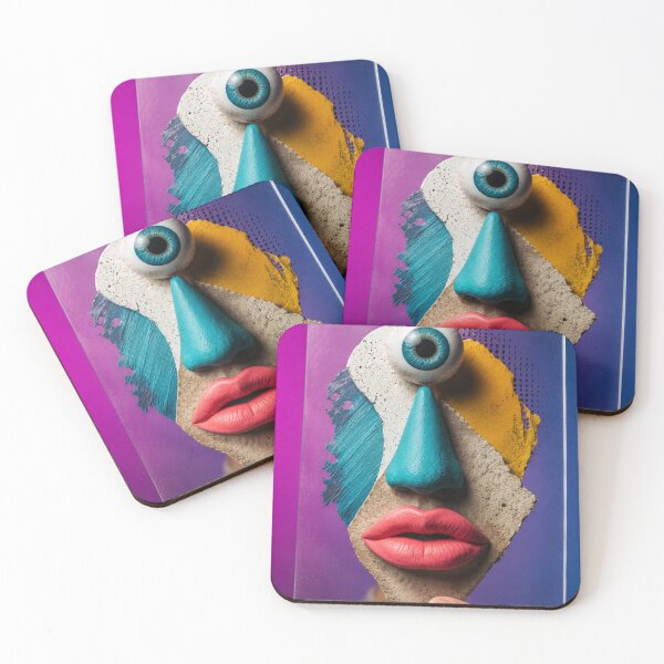 Item preview, Surreal Cyclops Mask | Abstract Pop Art Face | Modern Dreamcore Wall Art designed and sold by Sticleg.