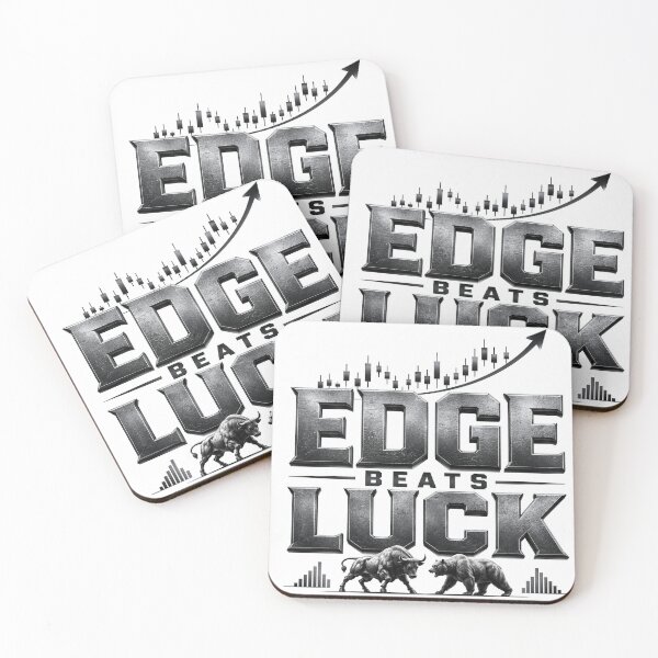 Item preview, Edge Beats Luck Trading Quote designed and sold by PipForgeStudio .