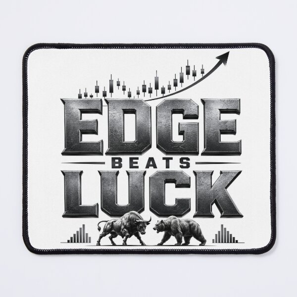 Item preview, Edge Beats Luck Trading Quote designed and sold by PipForgeStudio .