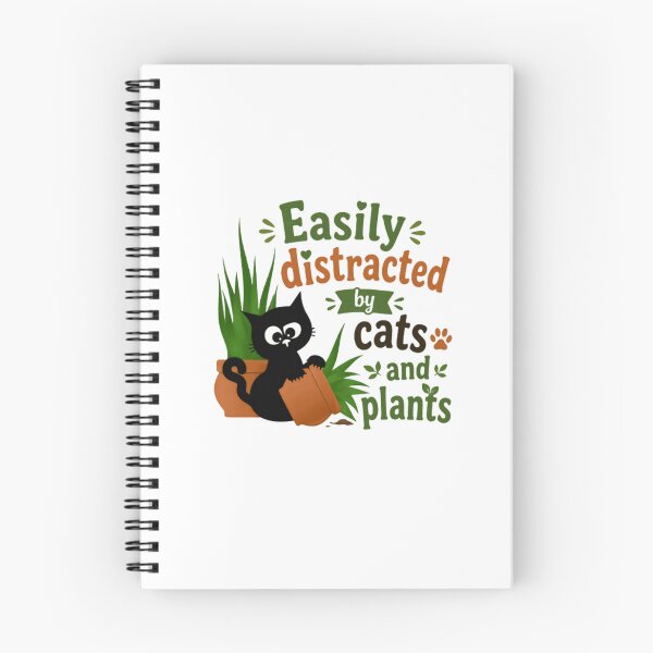 Item preview, Easily Distracted By Cats And Plants Cat Lover Plant Parent Gardener designed and sold by JonesFlora2025.