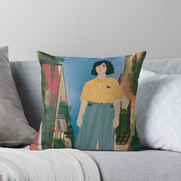Item preview, Mediterranean Street Portrait | Modern Girl Illustration designed and sold by anasequea.