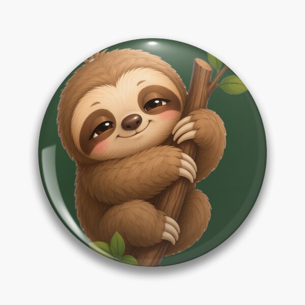 Item preview, Cute Sloth — Kawaii Chibi Lazy Sticker Art designed and sold by NUFADE.