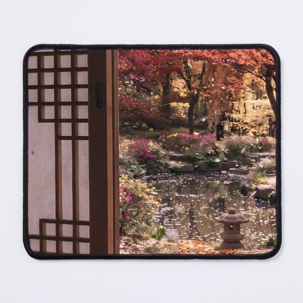 Item preview, Cozy Autumn Hanok Garden View with Warm Fall Colors designed and sold by SOOstudio73.