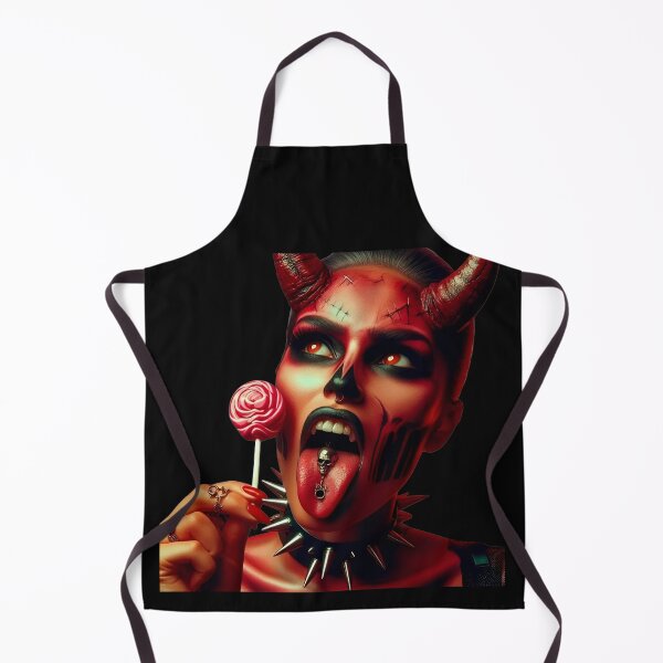Item preview, Red Demon Skull Licking Lollipop designed and sold by Voodoo Store Paranormal Collections.