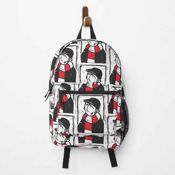 Item preview, Classic Football Fan Illustration | Retro Terrace Supporter | Red & White Scarf - Lino designed and sold by GWARTGB.