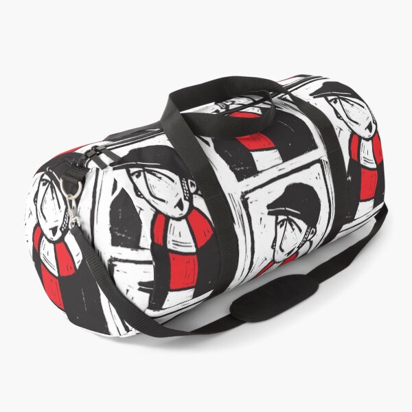 Item preview, Classic Football Fan Illustration | Retro Terrace Supporter | Red & White Scarf - Lino designed and sold by GWARTGB.