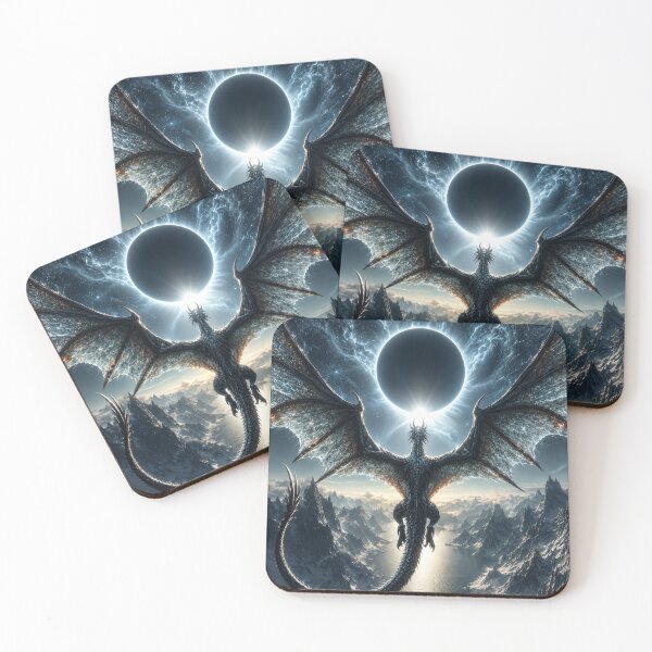 Item preview, Eclipse Dragon | Celestial Fantasy Wall Art designed and sold by DrakariArt.