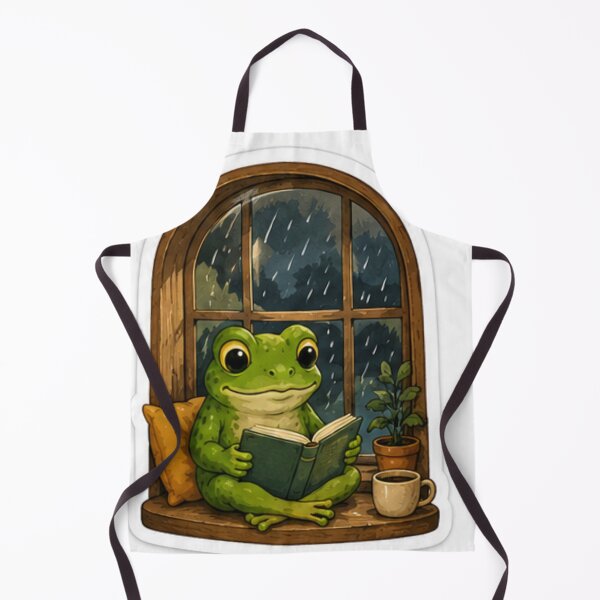 Item preview, Rainy Day Reading Frog Sticker designed and sold by AtlasPixel.