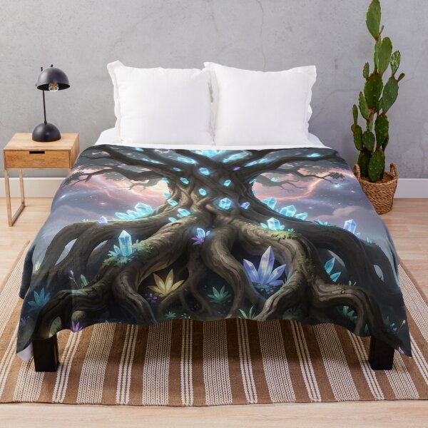 Item preview, Ancient Crystal Tree – Mystical Fantasy Art designed and sold by LittleBigGifts.