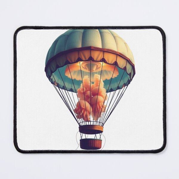 Item preview, A Hot-Air Balloon Made Of Jellyfish Retro 70S Trav designed and sold by QuirkThreadsCo.