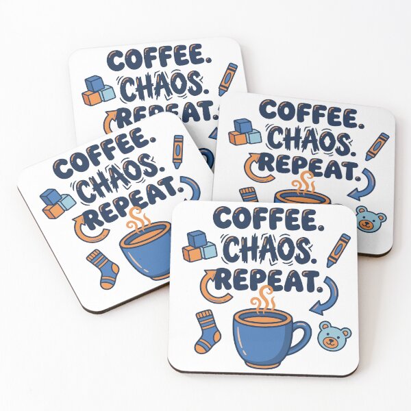Artikelvorschau, Kaffeechaos wiederholt entworfen und verkauft von Toddler Life Club.