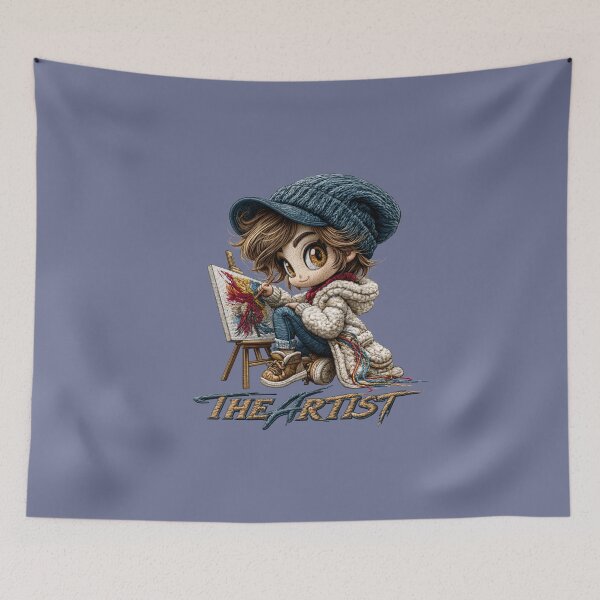 Item preview, Cute Little Artist Painting Masterpiece designed and sold by MegaNovaArt.