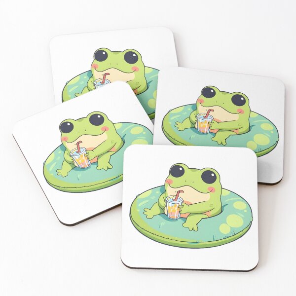 Item preview, Iced Lemonade Frog Summer Cozy Kawaii Design designed and sold by tommysworks.