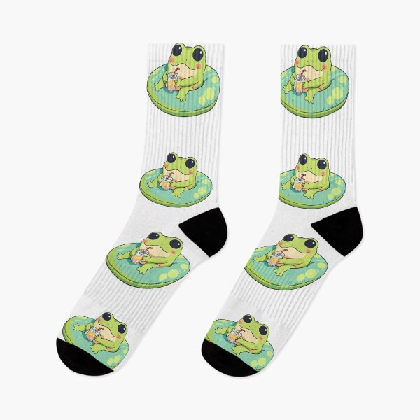 Item preview, Iced Lemonade Frog Summer Cozy Kawaii Design designed and sold by tommysworks.